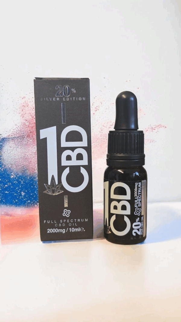 1CBD 20% Pure Hemp 2000mg CBD Oil  Silver Addition 10ml - Image 2