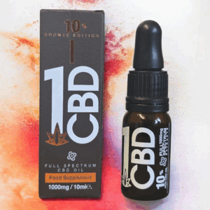 1CBD 10% Pure Hemp 1000mg CBD Oil Bronze Edition 10ml