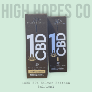 1CBD 20% Pure Hemp 2000mg CBD Oil  Silver Addition 10ml